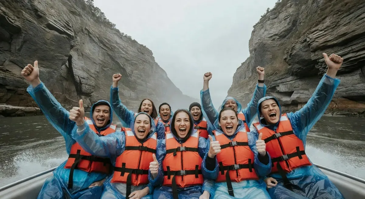 Visitors experiencing the power of Niagara Falls up close on a full-day tour covering both the American and Canadian sides of Niagara Falls